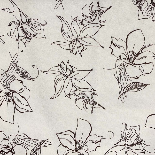 大人可愛いペインティング花柄 ストレートスカート Huwa