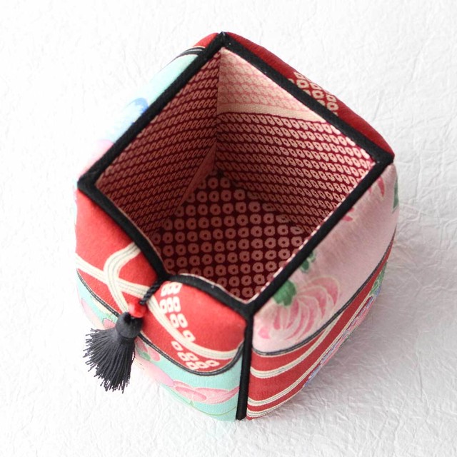 和風インテリア雑貨 ペン立て ブラシ入れ 小物入れ 和モダン花紋様 Kimono Style Interior Ayahime