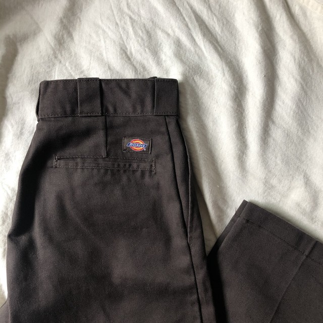 Dickies 874 Chino Pants 古着 ビンテージ ディッキーズ チノパン ブラウン ワークパンツ Used Vintage Old ヴィンテージ 90s 80s 70s 30inch 茶色 古着男子 古着女子 Mon Tresor