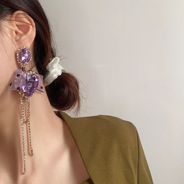 お取り寄せ商品 ピアス アクセサリー レディース キラキラ ビジュー ハート リボン ドット ゆめかわいい 原宿 ゴージャス Candy Melts