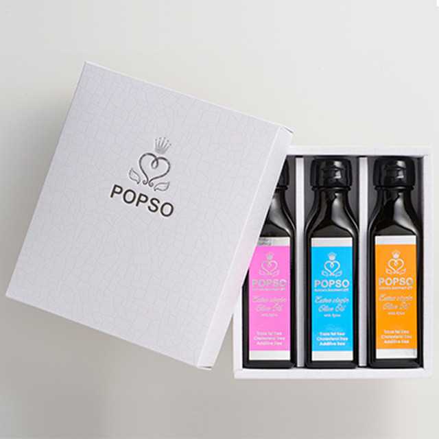 Popso ポプソ 3本セット ギフトbox 美容と健康におすすめ 美味しい食べる美容液 オレイン酸を豊富に含んだエキストラヴァージンオリーブオイル ギフトにおすすめ Venus Eight