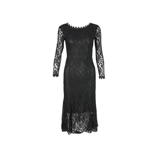 ワンピースドレス ロングワンピース レースワンピース シースルー きれいめ バックオープン 長袖 パーティードレス 結婚式 二次会 お呼ばれ パーティー 謝恩会 10代 代 30代 Ptnym2870 Shop Suba