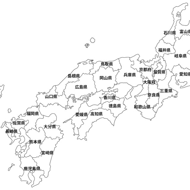 日本地図 白地図 Aiベクター編集可能 地図素材ならmap Data Store 地図データ 白地図の販売