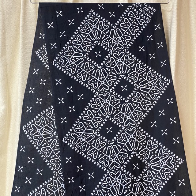 注染手ぬぐいストール St Black クロスバンダナ2 0 Sugee Textile