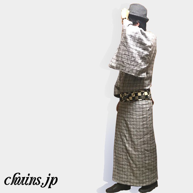 着物 浴衣 メンズ リネンチョコチェック ネットの着物屋 Chuins Jp