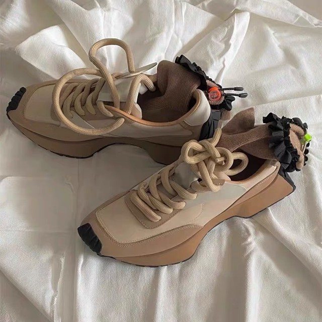 brown color sneaker