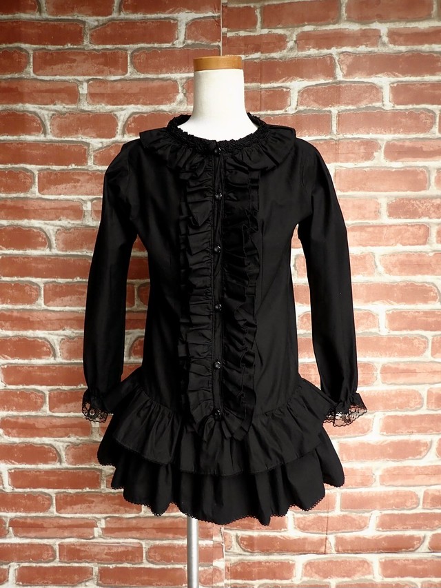 フリルワンピース 超ミニ丈ゴシックop Riflleshuffl