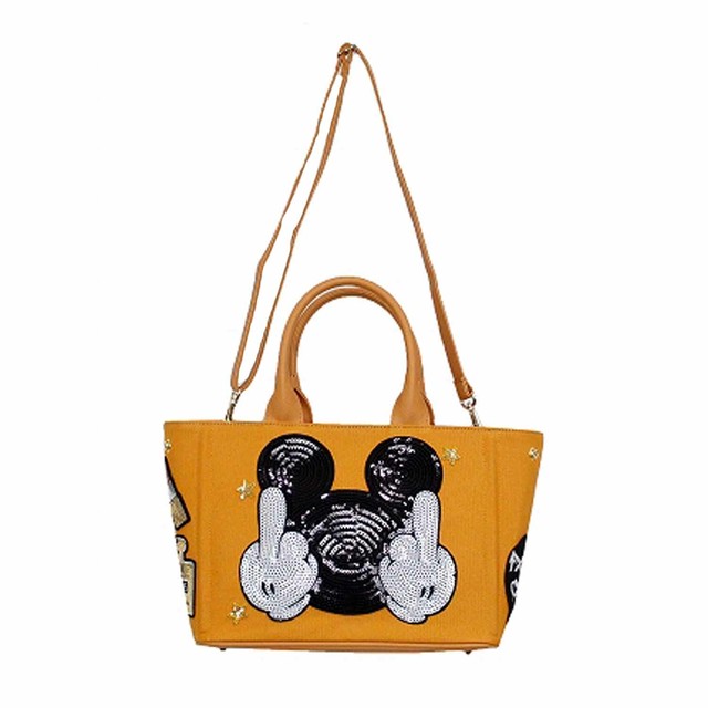 Cielo Velita シエロ ベリータ スパンコールワッペントートバッグ Mickey Bag オレンジ バッグ レディース Brillante ブリランテ