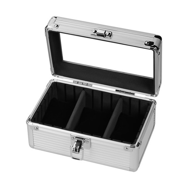 時計コクレションケース3本収納 ウォッチケース3本収納 アルミ製 Se 54013 Al Packagebox