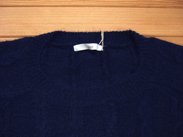 Quand クアンド ケーブル使いプルオーバーニット ネイビー セーター クルーニット Sweater レディース Flossy Online Shop
