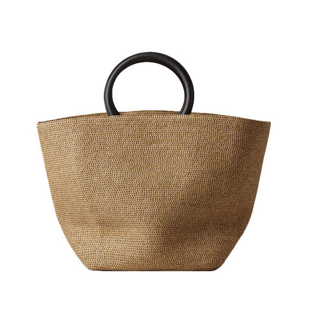 かごバッグ トートバッグ 大きめ おしゃれ シンブル きれい 通勤 おでかけ 夏 ブラウン 茶 California Express