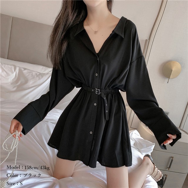 総レースフレアワンピース レディース ベルト付き ワンピース ドレス 長袖 きれいめ カジュアル お洒落 パーティー 二次会 レース フレア Ritz Chic