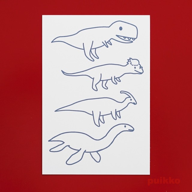 アイロン転写シール かわいい恐竜3 Puikko