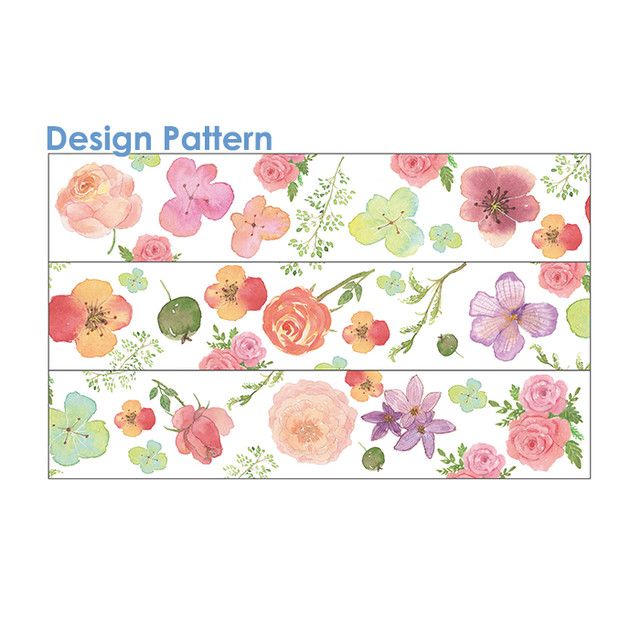 花柄1 マスキングテープ 幅30mm Fancy Goods Shop