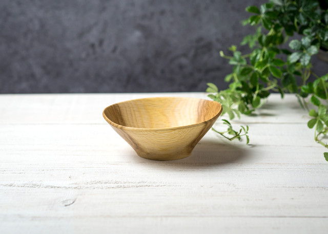 クヌギ材 サラダボウル S 2(グリーンウッドターニング・木の器・生木の器)/Canaria Wood Works