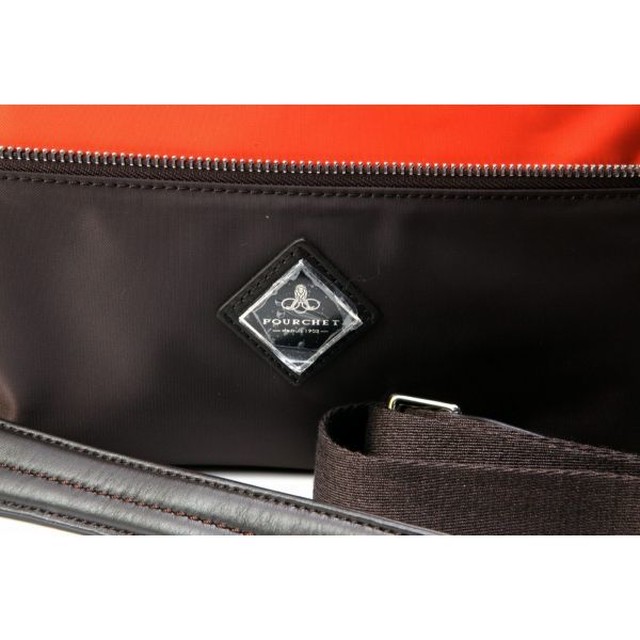プルシェ Pourchet バッグ ショルダーバッグ 2way Bag ポーチ レディース メンズ ブランド ブラウン 人気 プレゼント ギフト用 新品 Amamoda