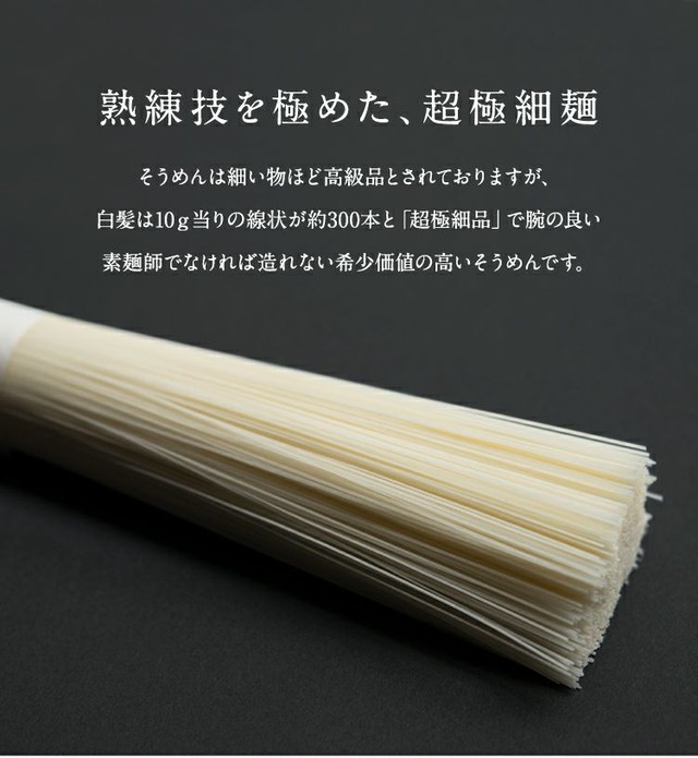 日本一細いそうめん 白髪 2パック そうめんショップ 日本中の素麺を集めた素麺の専門店