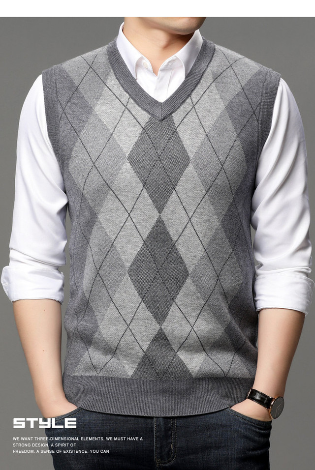 ニットベスト メンズ セーター オフィス かっこいい ビジネス インナープルオーバー カットソー 袖なし 春 秋 冬 1224mj07 Bikewear