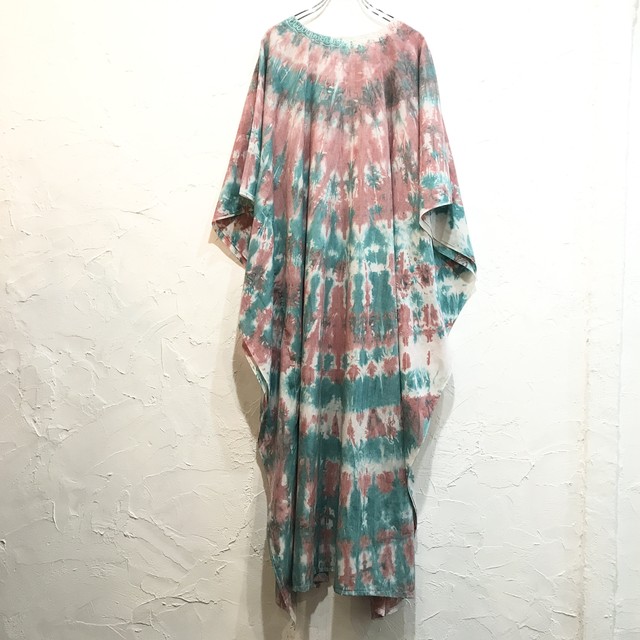 Used タイダイ染め ポンチョ エスニック ロング ワンピース ロング Racey