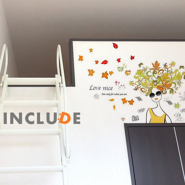 ウォールステッカー ローズガール プリティガール カメラ女子 モデル 模様替え ワクワク センスがいい キュート フェス パーティー会場 おしゃれなお店 Kabe Kawaii