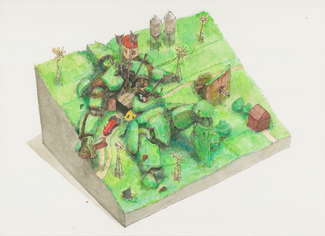【とんかちしょうねん】原画「 Knight Land 」