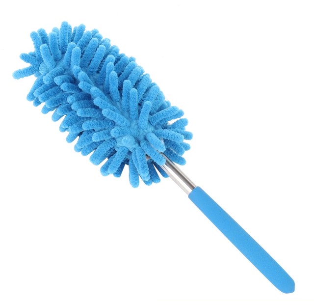 ほこり キャッチャー ハンド モップ ハンディ 伸縮 70cm マイクロファイバー 車内 掃除 取り外し 水洗い ワイパー ブルー 送料無料 Ctr C99 輸入雑貨のお店 ハッピーセレクション マインド ワン