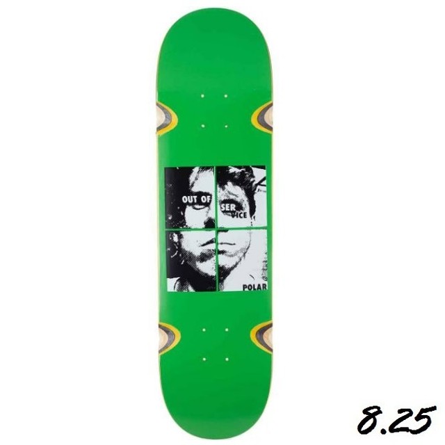 Polar Skate Co Dane Brady Out Of Service Deck 8 25x31 875 Green ポーラースケート デーン ブラディ アウトオブサービス デッキ 8 25インチ グリーン Pretzels Skateboard And Culture