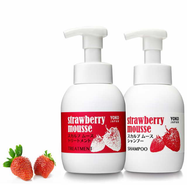 ストロベリームースシャンプー トリートメントセット350ml スカルプ ヘアケア ニオイケア フケ べたつき Yoko Japan株式会社