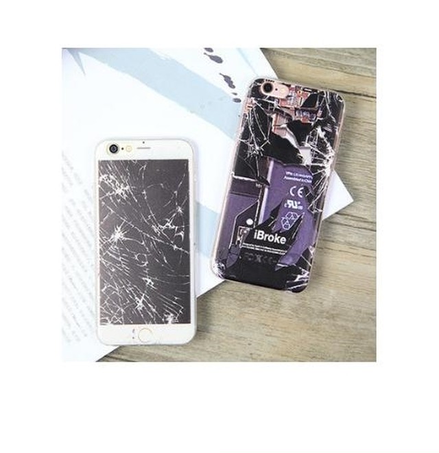 Iphone7 スタンド ケース スマホ スケルトン 割れ Taisyoutai