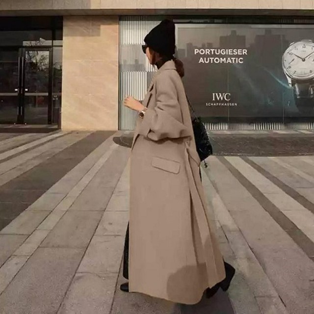 超ロングコート ロングコート レディース ピーコート 女性服 ｐコート ロング丈 秋冬 防寒 ベルト付き あったか キルティング R0003 Kireina Mizugi