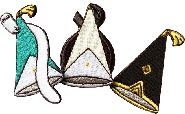 とんがり帽子刺繍バッジ3種(Bセット)