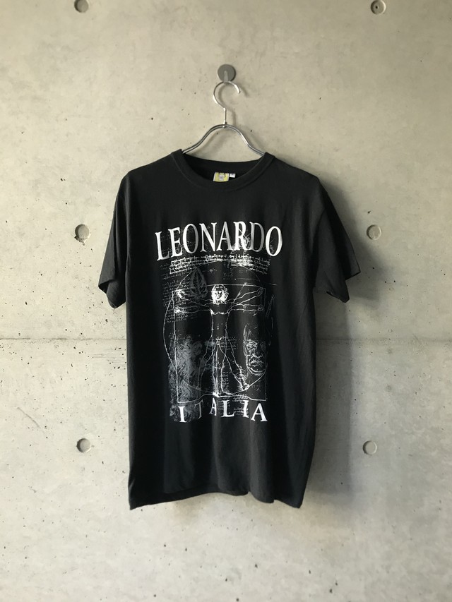 Vintage Leonardo Da Vinci ウィトルウィウス的人体図 アートtシャツ Push Me Harder