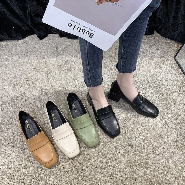 秋カラー パンプス ローファー ヒール ハイヒール レディース レトロ スモーキーカラー くすみカラー 秋 靴 シューズ 通勤 デイリー お出かけ デート シンプル Ptnym3291 Shop Suba