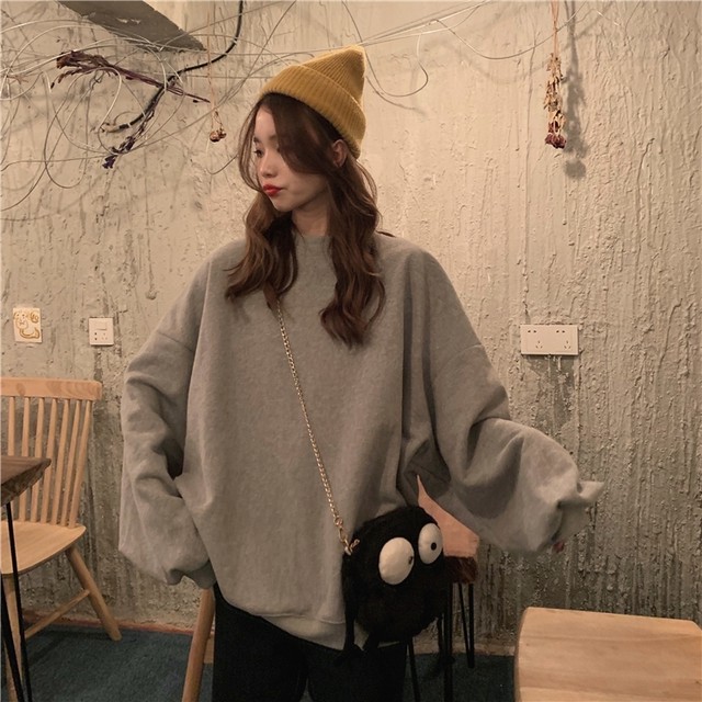 ビッグシルエット プルオーバー トレーナー スウェット オーバーサイズ ドロップショルダー トレンド 可愛い カジュアル ゆるい お出かけ 部屋着 秋 冬 Crystalhk