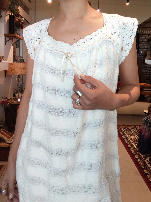 Dr 047 フリンジクロシェワンピース Alocasia Vintage アロカシアヴィンテージ