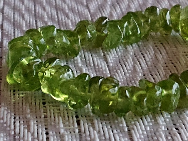 天然石 厄除け 夫婦和合 ペリドット ﾀﾝﾌﾞﾙｶｯﾄ ブレス 優ちゃん天然石 輝 日々感謝です