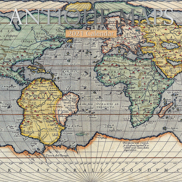 送料無料 21年 カレンダー Antique Maps 世界地図 World Map 歴史 大陸 移動 インテリア ディスプレイ 輸入雑貨 人気 おしゃれ 英語表記 Hachinohe Base 1518