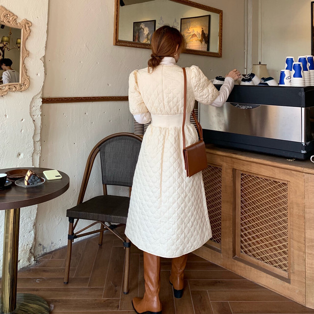 大人 綿入れ 半袖 ワンピース 冬 人気 2色 Dyh海外子供用品