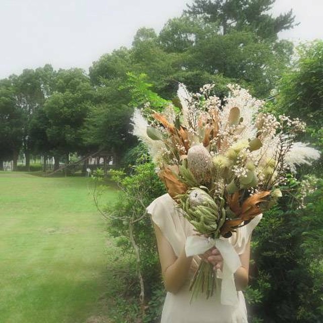 Weddingbouquet Antique Color 2点set ウェディングブーケ ドライフラワー 結婚式 Florilege