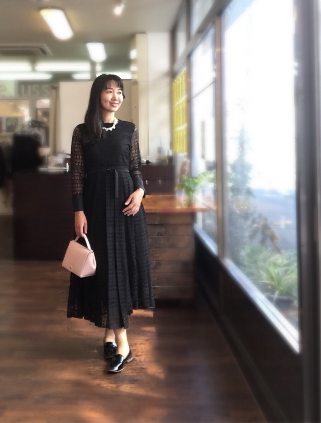 ハイウエスト レース 黒ワンピース Sugarrose ベルト付き Delusso デ ルッソ Online Shop