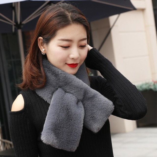 全14色 マフラー ミニサイズ スカーフ うさぎ もこもこ 秋 冬 可愛い 小物 スヌード 韓国 オルチャン Like Fashion