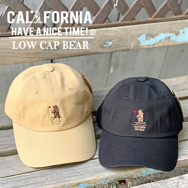 California Have A Nice Time カリフォルニアハブアナイスタイムlow Cap Bear Kkc 163 ローキャップベアー コットンツイル素材 くま メンズ レディース 男女兼用 ブランド Have A Nice Time Store