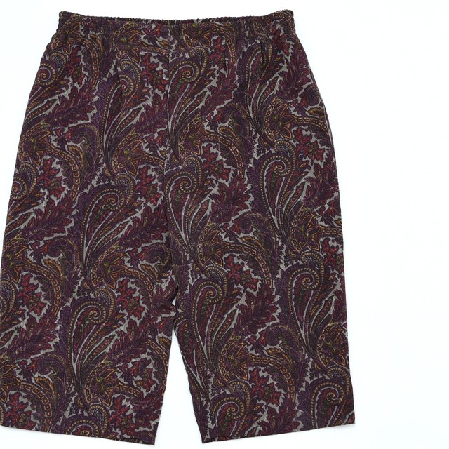 Mysterious paisley pattarn easy shorts