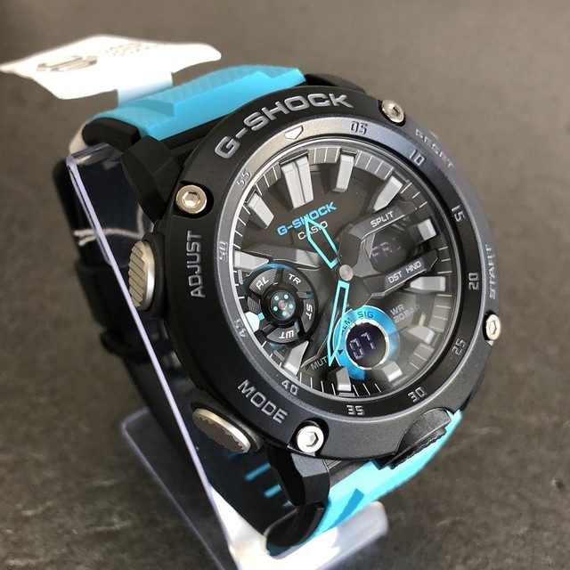 G Shock 腕時計 Ga 2000 1a2jf カーボンコアガード 水色 メンズ