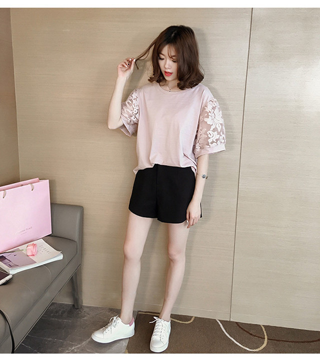 セール 新作 ボリューム袖 レース 透ける プルオーバー 可愛い 色っぽ 華奢 半袖 レディースファッションh M Musubuya レディースファッション通販なら安くて可愛いモテ服アイテムがなんでも揃う