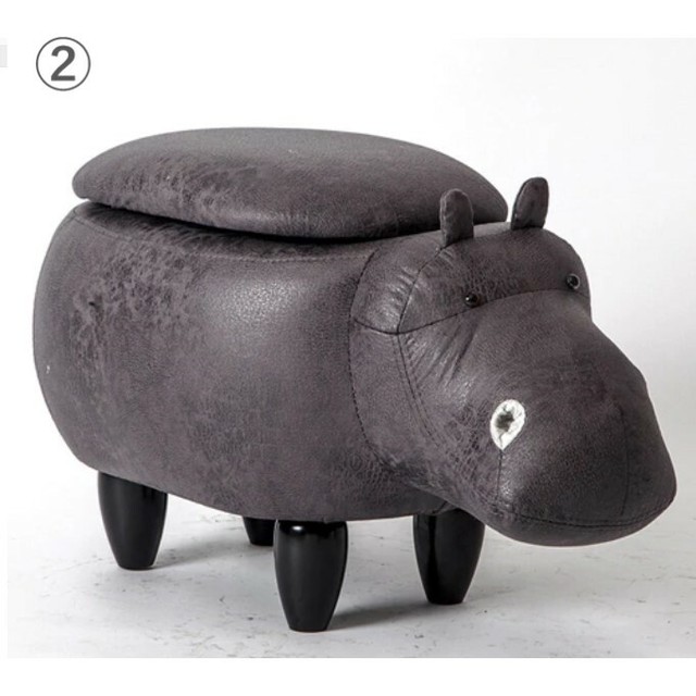 Ft スツール 椅子 家具 収納 インテリア オブジェ カバ 動物 おしゃれ 北欧 かわいい チェア マガジン ラック オットマン 足置き アニマル 子供部屋 Coloring Life