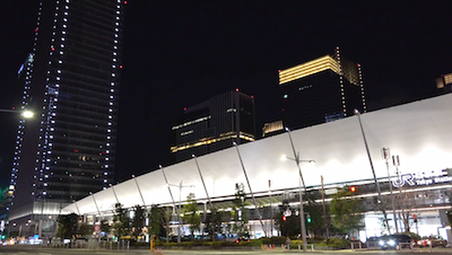 Hd動画素材tks004 東京駅 夜景 八重洲口側 グランルーフ ビル Sampling Air Japan