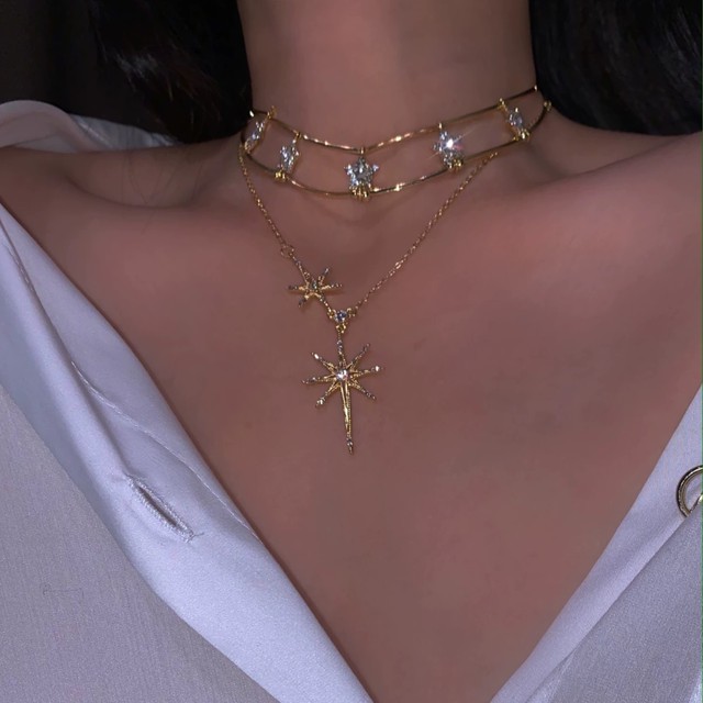 【2点のみ即納】star chorker necklace