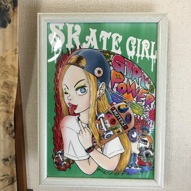 U 1オリジナル Muteki Skate Girls イラストボード付き イラストレーター Yuichi Online Shop