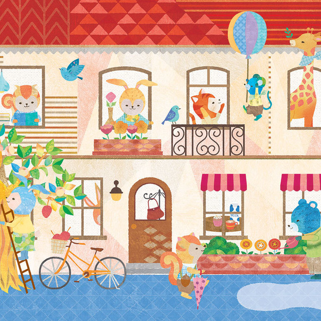 トートバッグ手作りキット 動物のお家 キッズ用手提げかばん 入園準備 入学準備 女の子 Diy 幸せデリバリー リングピローなどの結婚式アイテム 手芸用品の通販